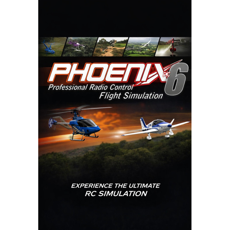 Phoenix 6.0 RC Flight Simulator for Windows PC with USB Dongle and Cable Adaptors