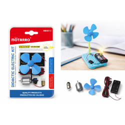 Didactic Electric Kit with Motor, Fan Blade and 3V Bulb Set for School Projects