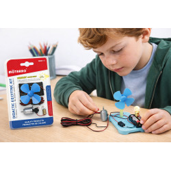 Didactic Electric Kit with Motor, Fan Blade and 3V Bulb Set for School Projects