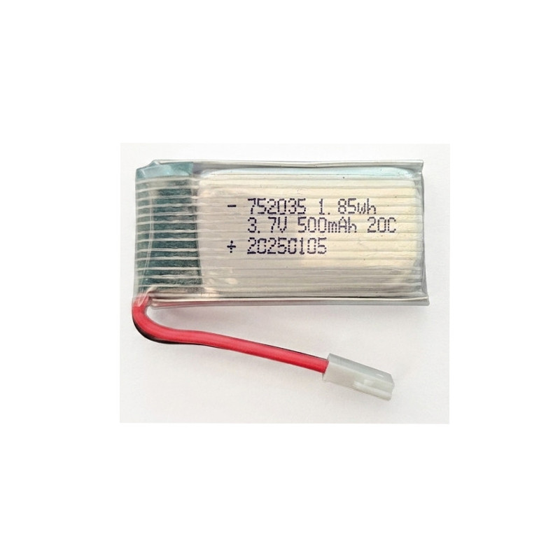 3.7V 500mAh 20C 1S LiPo Battery with JST Plug
