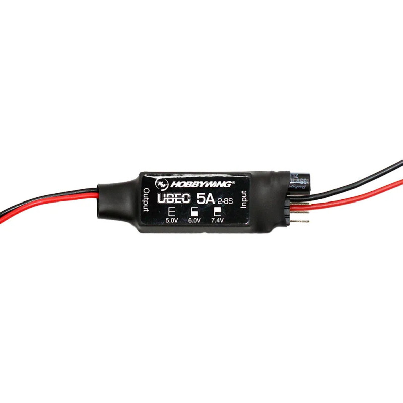 Hobbywing UBEC-5A-V2-Air 2-8S Adjustable BEC Voltage Regulator for RC Airplanes