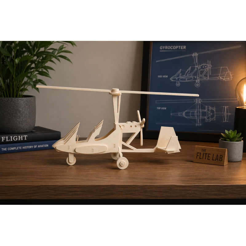 Gyrocopter 3D Wooden Puzzle Kit