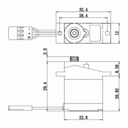 Savox SH-0255MG+ 3.9kg Micro Digital Metal Gear Servo
