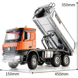 Huina 1598 1:14 Premium 14ch 6x6 RC Dump Truck with Metal Tipping Bed