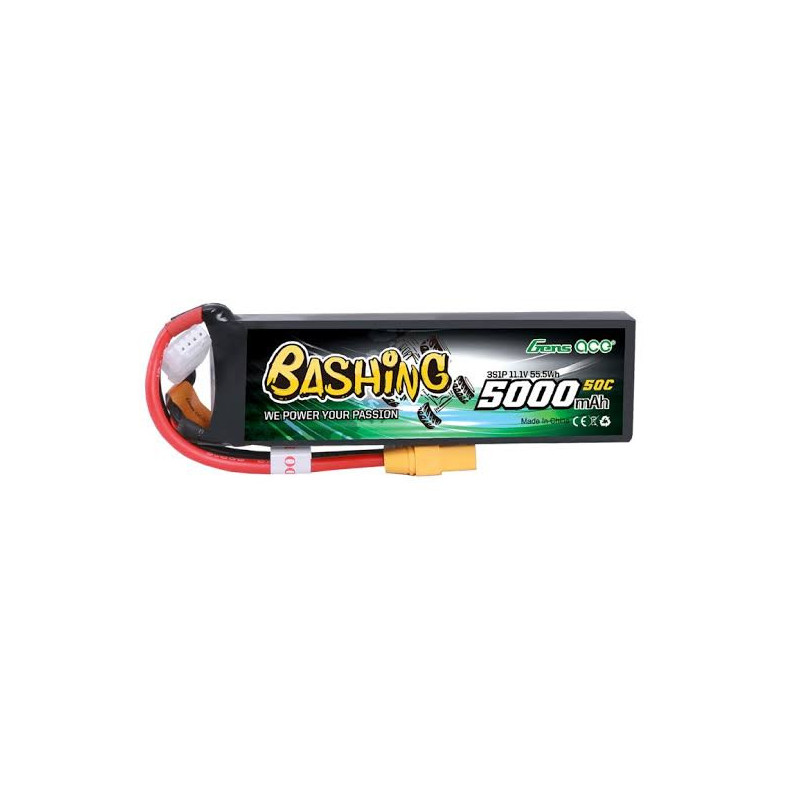 Gens Ace GEA50003S60E5 Bashing 5000mAh 11.1V 3S 60C LiPo Battery with EC5 Connector