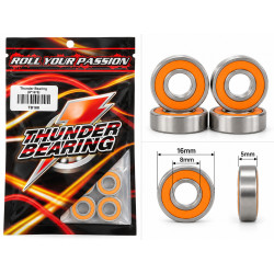 8x16x5mm Thunder Innovations Rubber Sealed RC Bearings (4)