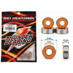 3x6x2.5mm Thunder Innovations Rubber Sealed RC Bearings (4)