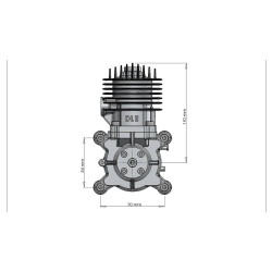 DLE 30cc Side Exhaust Gas Engine (DLE30) – 3.7HP RC Airplane Engine with NGK CM6