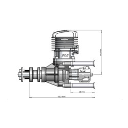 DLE 35cc Rear Exhaust Gas Engine (DLE35RA) – 4.1HP RC Airplane Engine with NGK CM6