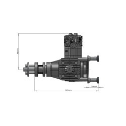 DLE 40cc Twin Cylinder Gas Engine (DLE40) – 4.8HP RC Airplane Engine with NGK CM6