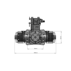 DLE 40cc Twin Cylinder Gas Engine (DLE40) – 4.8HP RC Airplane Engine with NGK CM6