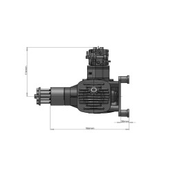 DLE 120cc Twin Cylinder Gas Engine (DLE120) – 12HP RC Airplane Engine with NGK CM6
