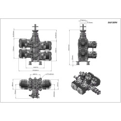 DLE 120cc Four-Cylinder Gas Engine (DLE120T4) – 12HP RC Airplane Engine