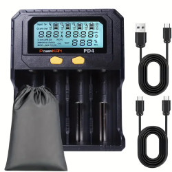 PowerKan PD4 Smart Battery Charger – 18650 & Multi-Chemistry