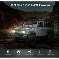 MN99S Land Rover Defender D90 4WD RTR 1/12 Truck Crawler Silver