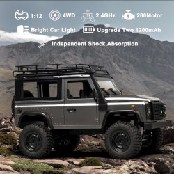 MN99S Land Rover Defender D90 4WD RTR 1/12 Truck Crawler Silver