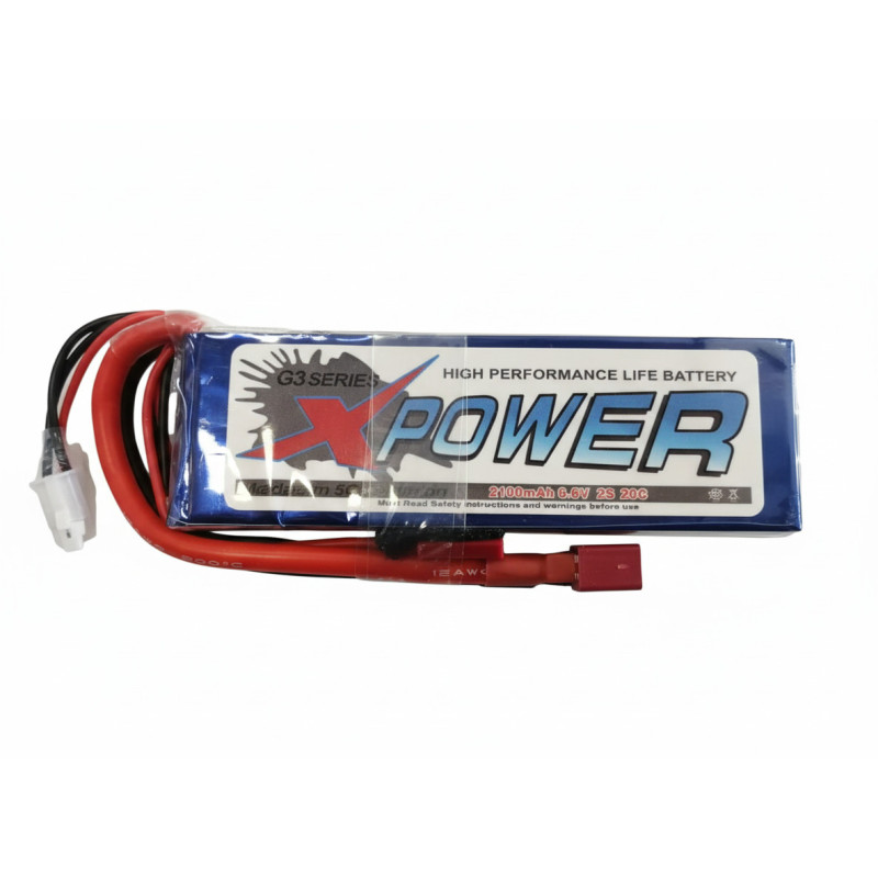 XPower 6.6V 2100mAh 2S1P LiFe Receiver Battery Pack
