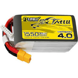 Tattu R-Line 1550mAh 14.8V 4S 130C LiPo Battery V4 XT60