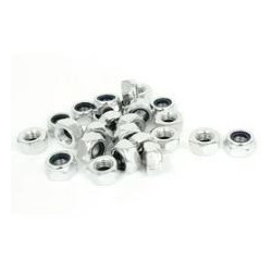 Nyloc Nut M3 x 0.5 Zinc Plated Pack of 10