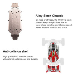 WLtoys 144001 1/14 4WD Brushed Buggy RTR in Red