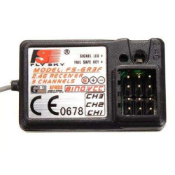 FlySky FS-FS-GR3F 2.4GHz AFHDS 3 Channel Receiver for FS-GT2B and FS-GT3B