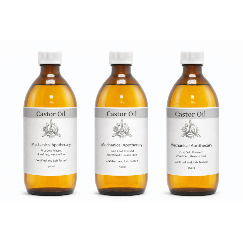 Castor Oil 500ml - First Cold Pressed & Hexane Free